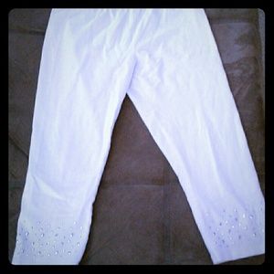 Girls white leggings
